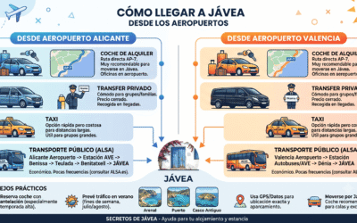 Cómo llegar a Jávea desde el aeropuerto de Alicante y Valencia